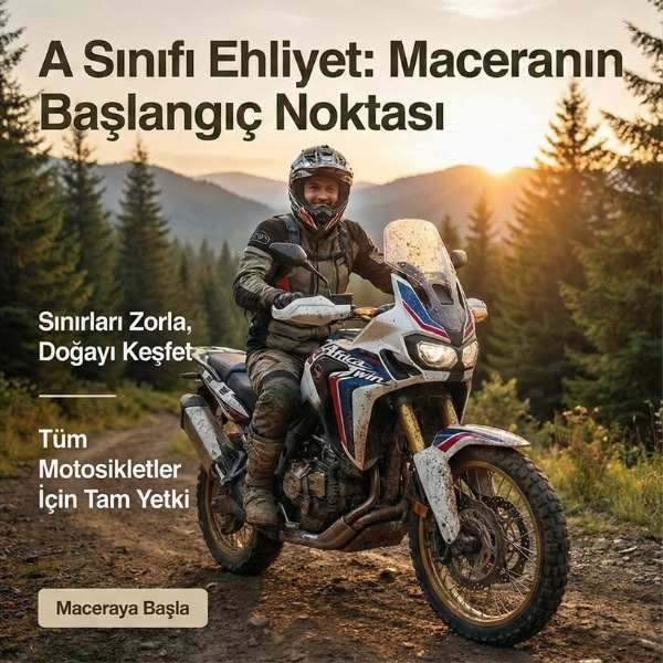 A Sınıfı Ehliyet (600 cc üzeri motosiklet) görseli